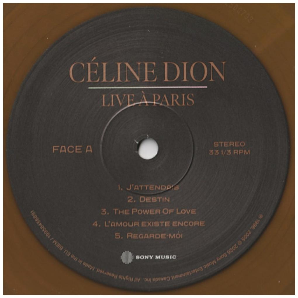 CELINE DION - LIVE A PARIS (2LP/GOLDEN TAN VINYL/140G) | VINILO