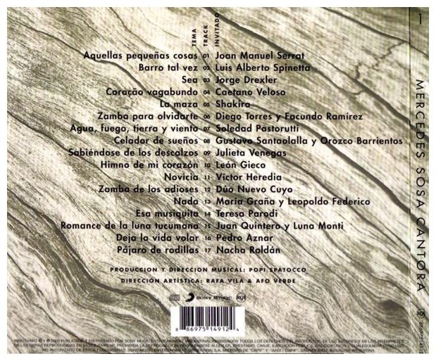 MERCEDES SOSA - CANTORA | CD