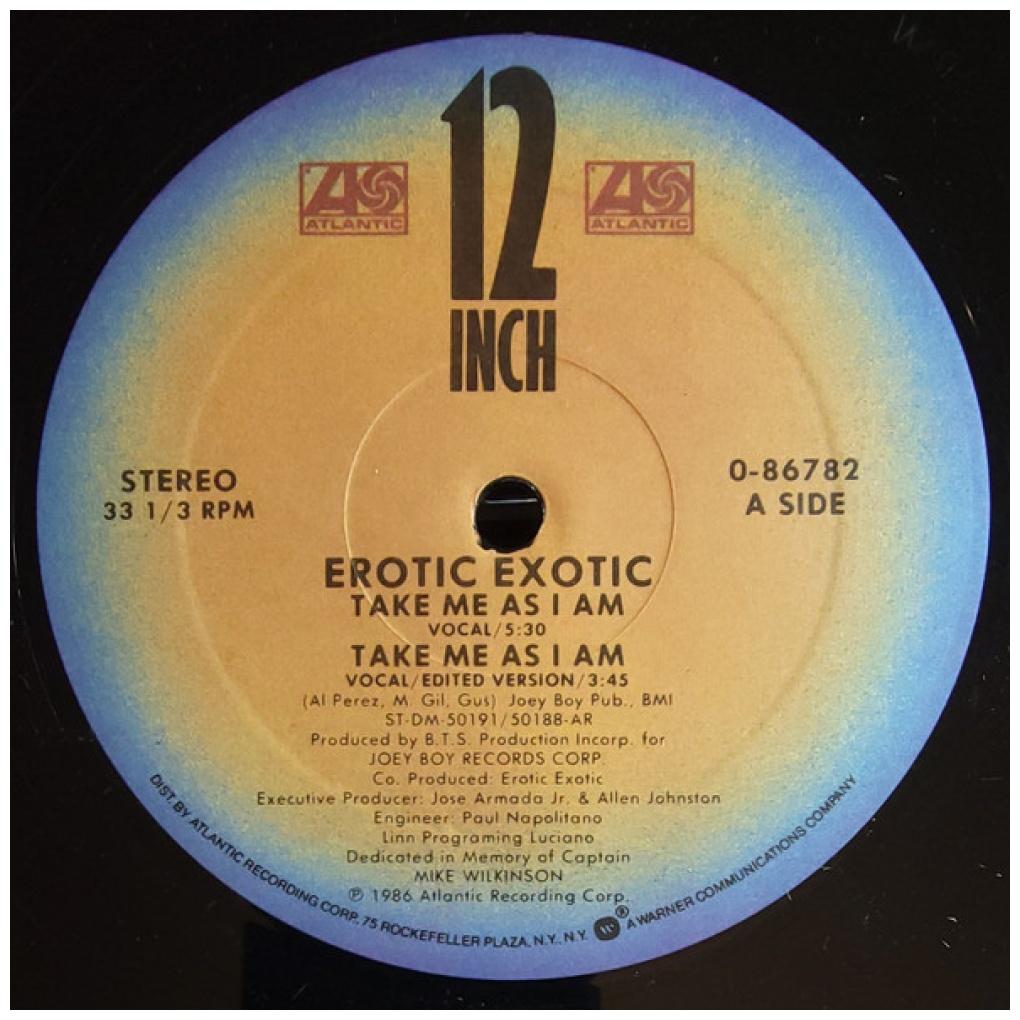 EROTIC EXOTIC - TAKE ME AS I AM | 12'' MAXI SINGLE USADO