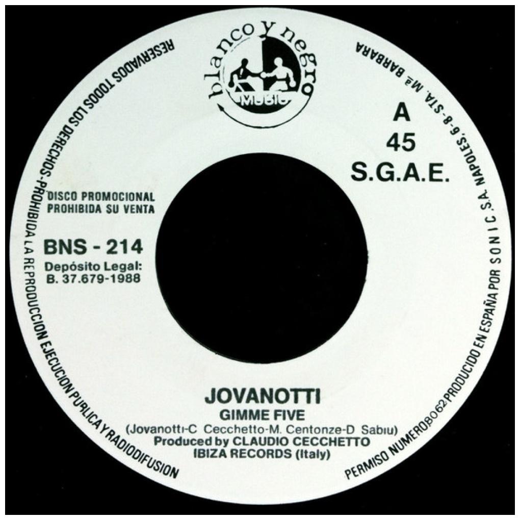 JOVANOTTI - GO JOVANOTTI GO (S/SIDED) (PROMO COPY) | 7" SINGLE USADO