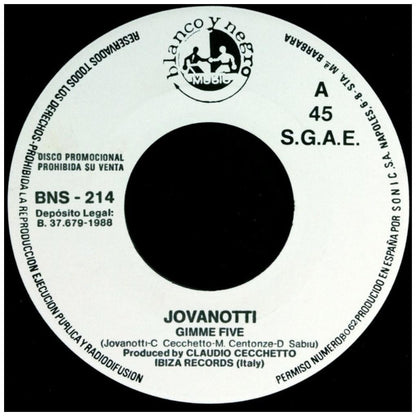 JOVANOTTI - GO JOVANOTTI GO (S/SIDED) (PROMO COPY) | 7" SINGLE USADO