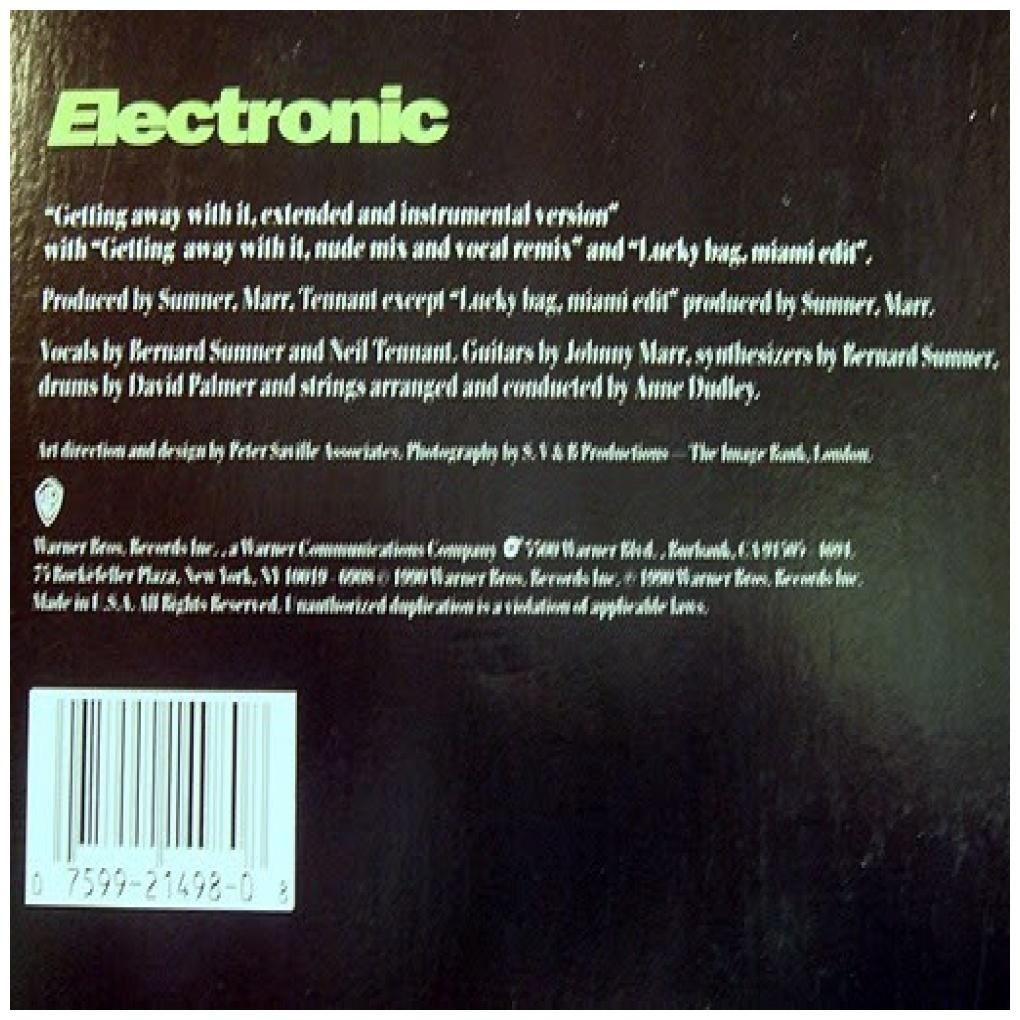 ELECTRONIC - GETTING AWAY WITH IT | 12'' MAXI SINGLE USADO