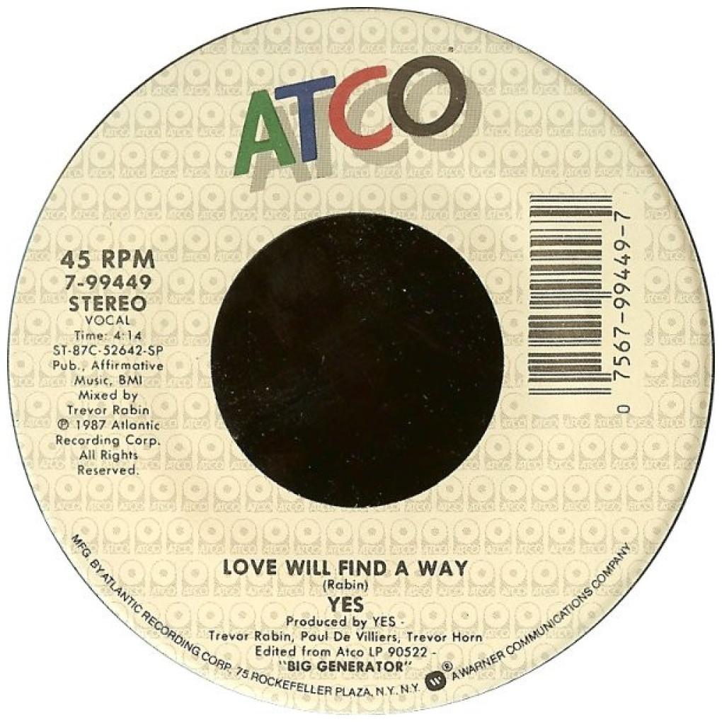 YES - LOVE WILL FIND AWAY | 7" USADO