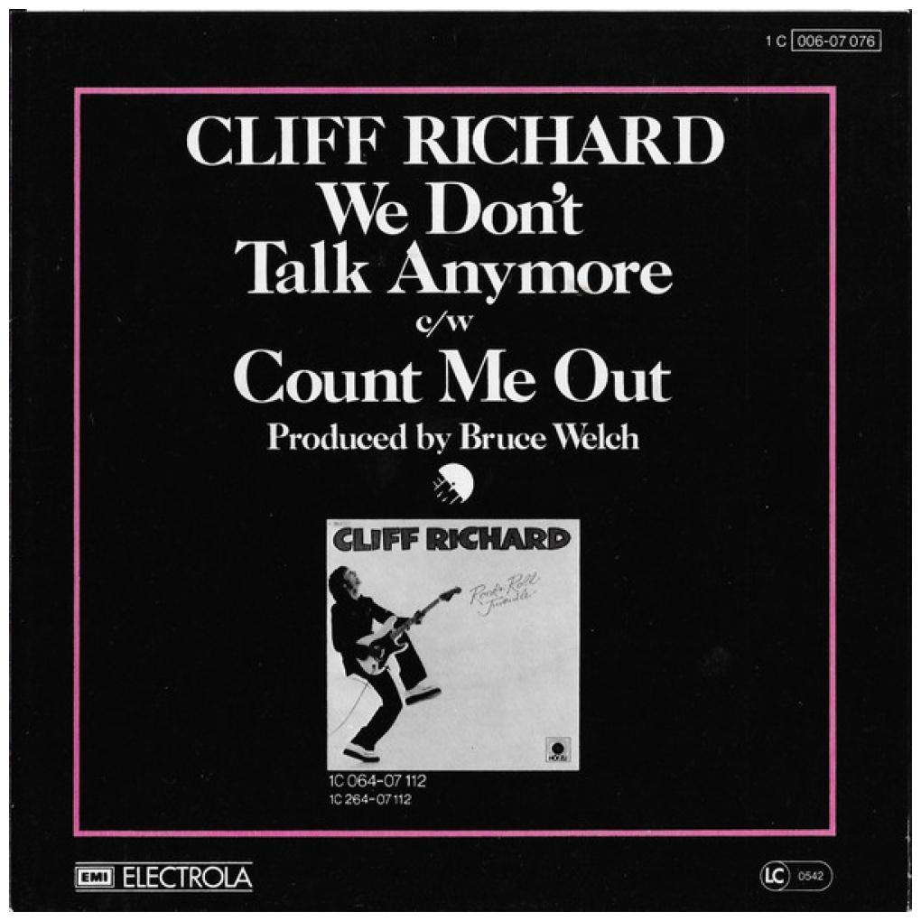 CLIFF RICHARD - WE DON'T TALK ANYMORE | 7" SINGLE USADO