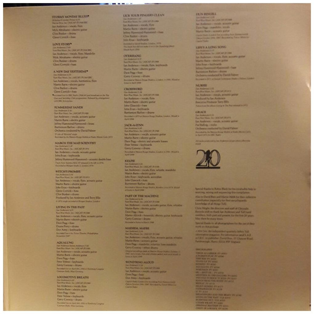 JETHRO TULL - 20 YEARS OF JETHRO TULL (2LP) | VINILO USADO