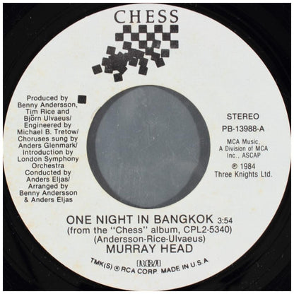 MURRAY HEAD - ONE NIGHT IN BANGKOK | 7" SINGLE USADO
