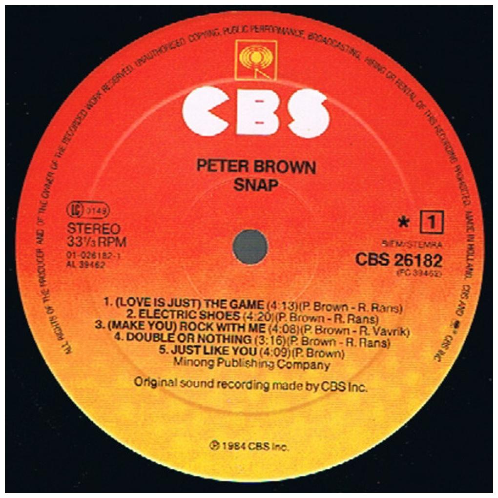 PETER BROWN - SNAP | VINILO USADO