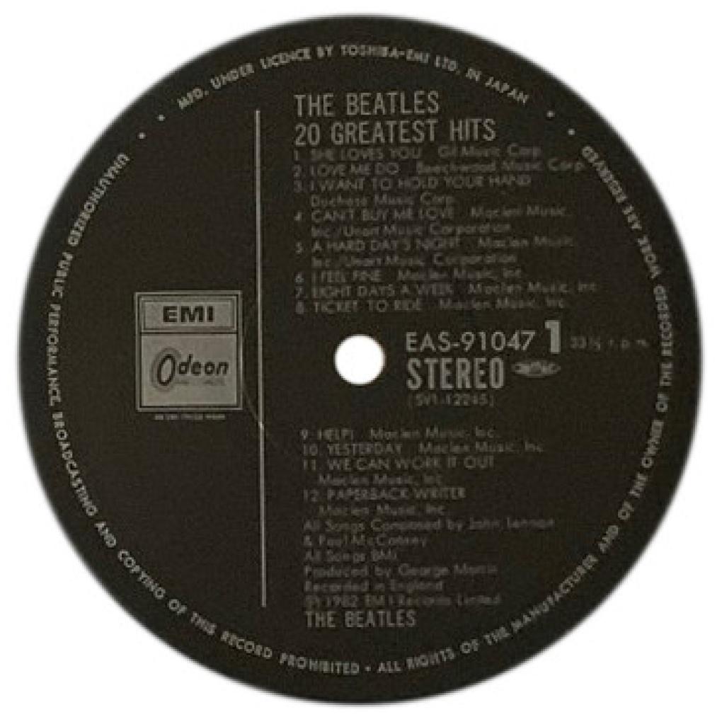 THE BEATLES - 20 GREATEST HITS (JAPAN EDITION) | VINILO USADO