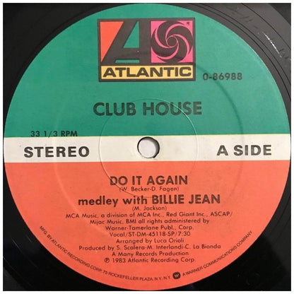 CLUB HOUSE - DO IT AGAIN (MEDLEY WITH BILLIE JEAN) | 12'' MAXI SINGLE USADO