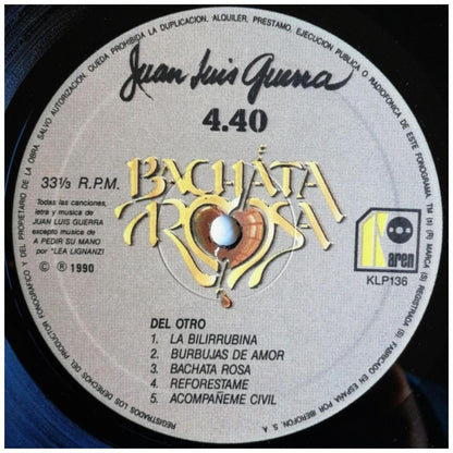 JUAN LUIS GUERRA 4.40 - BACHATA ROSA | VINILO USADO