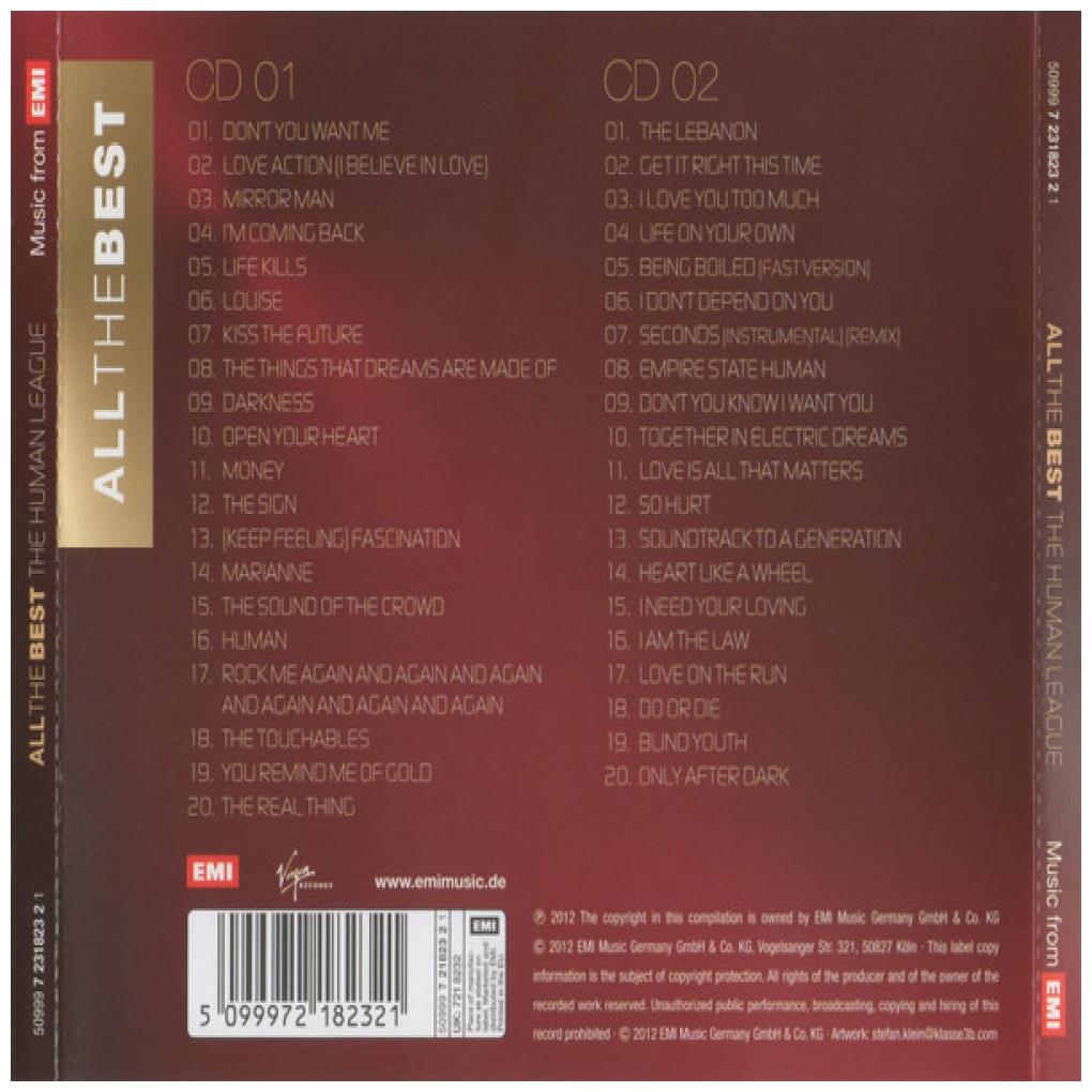 HUMAN LEAGUE - ALL THE BEST (2CD) | CD