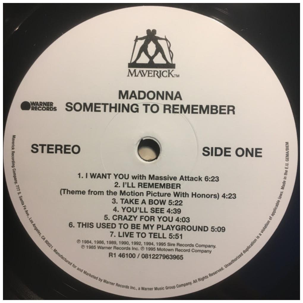 MADONNA - SOMETHING TO REMEMBER | VINILO