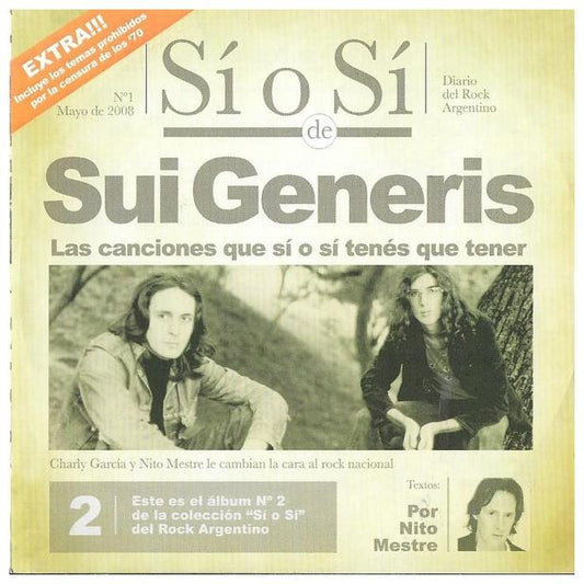 SUI GENERIS - SI O SI: DIARIO DEL ROCK ARGENTINO