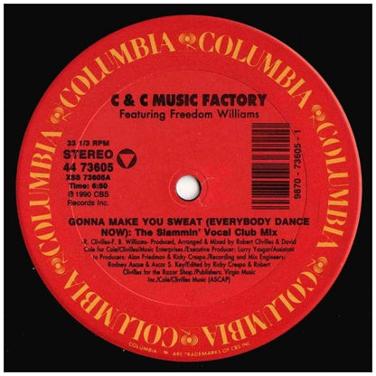 C+C MUSIC FACTORY - GONNA MAKE YOU SWEAT | 12'' MAXI SINGLE USADO