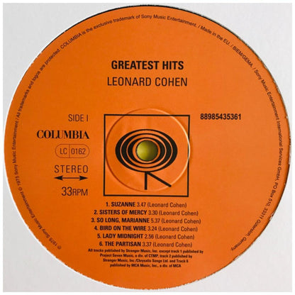 LEONARD COHEN - GREATEST HITS | VINILO