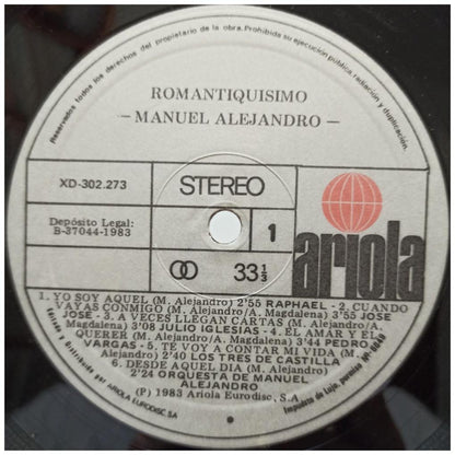 MANUEL ALEJANDRO - ROMANTIQUÍSIMO: 22 GRANDES EXITOS (2LP) | VINILO USADO