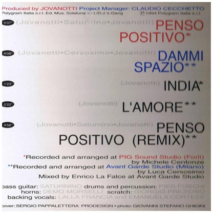 JOVANOTTI - PENSO POSITIVO (CD MAXI SINGLE) | CD