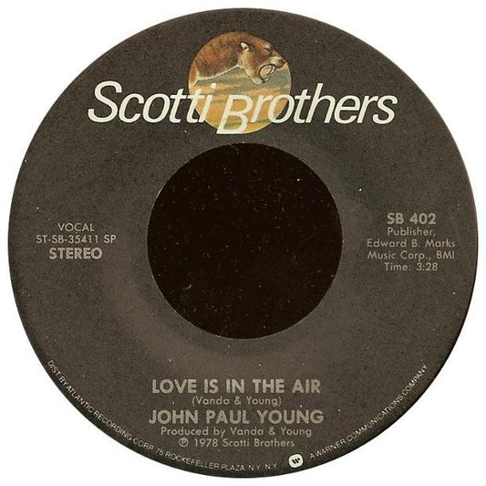 JOHN PAUL YOUNG - LOVE IS IN THE AIR | 7" SINGLE VINILO USADO