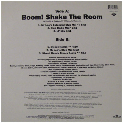 JEFF & FRESH PRINCE JAZZY - BOOM SHAKE THE ROOM | 12'' MAXI SINGLE USADO