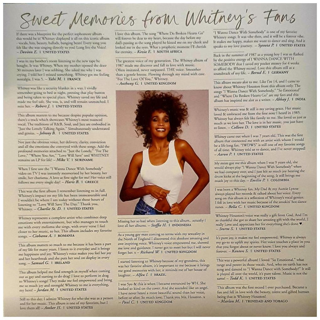 WHITNEY HOUSTON - WHITNEY (BLUE VINYL) | VINILO