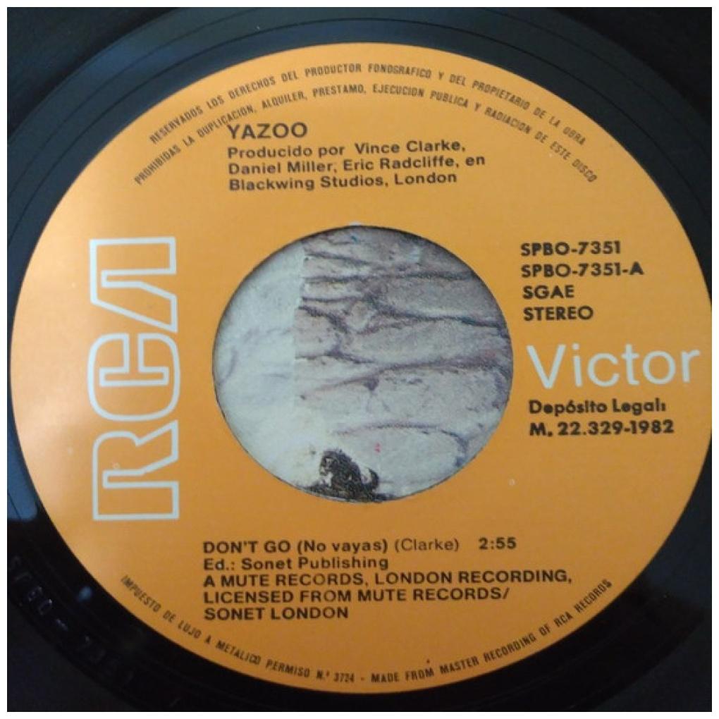 YAZOO - DON'T GO | 7" SINGLE USADO