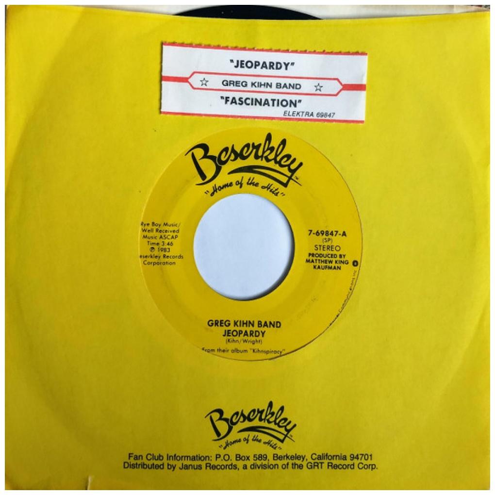GREG KIHN  BAND - JEOPARDY | 7" SINGLE USADO