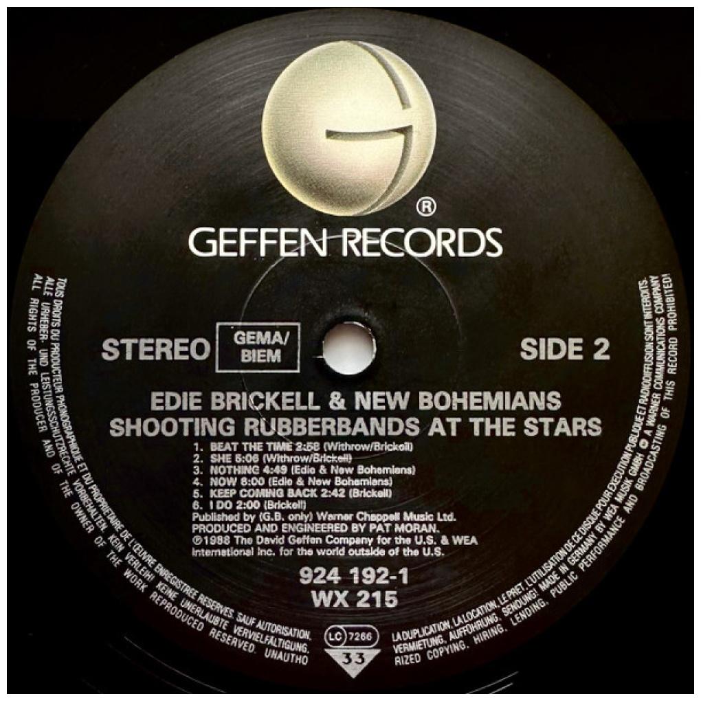 EDIE BRICKELL & THE NEW BOHEMIANS - SHOOTING RUBBERBANS AT THE STARS | VINILO USADO