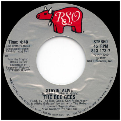 BEE GEES - THE WOMAN IN YOU/STAYIN' ALIVE | 7" SINGLE USADO
