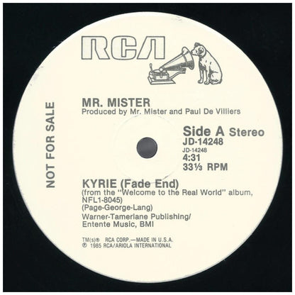 MR. MISTER - KYRIE (ACAPELLA END) (PROMO COPY) | 12'' MAXI SINGLE USADO