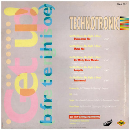 TECHNOTRONIC - GET UP (BEFORE THE NIGHTS OVER) | 12'' MAXI SINGLE USADO