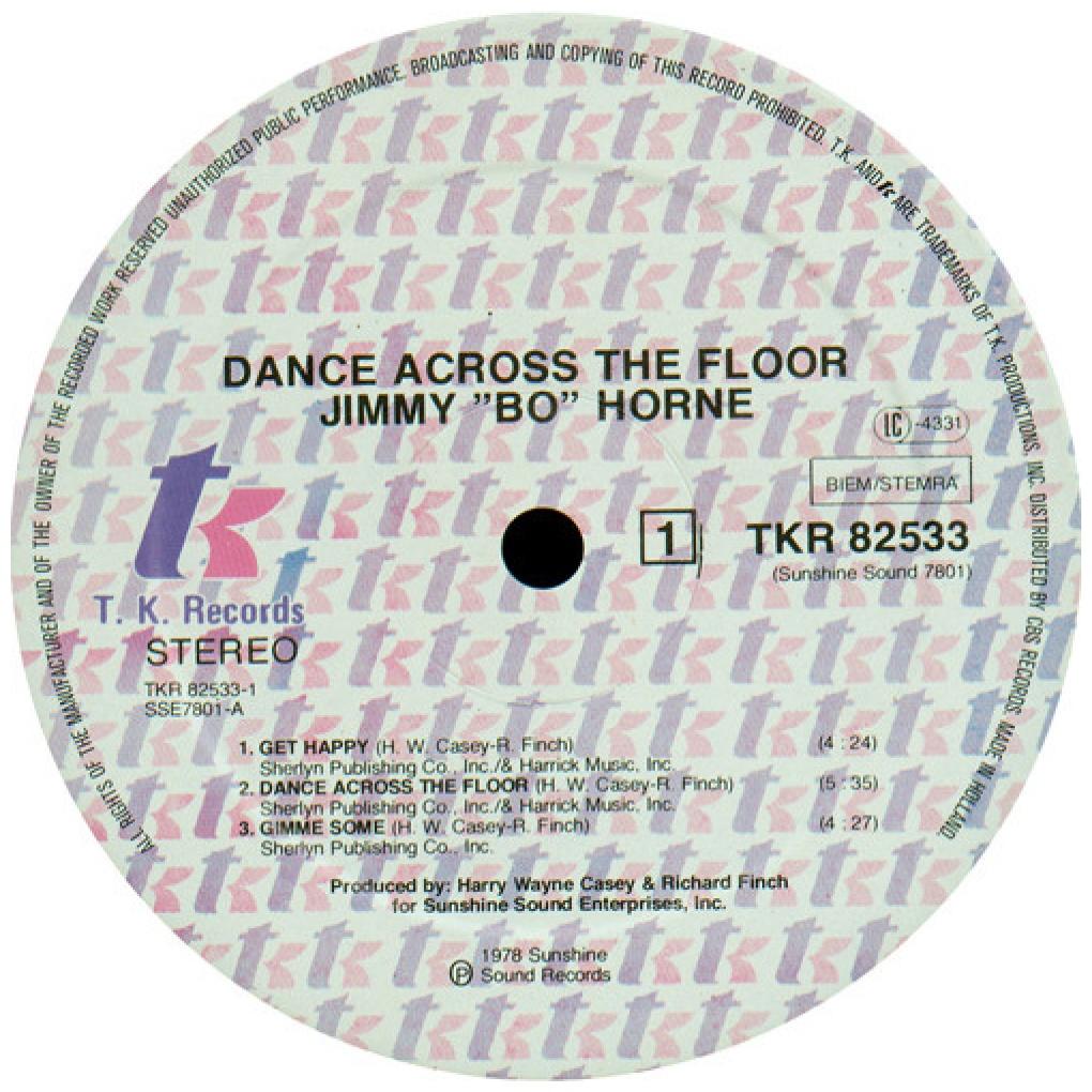 JIMMY "BO" HORNE ‎ - DANCE ACROSS THE FLOOR | VINILO USADO