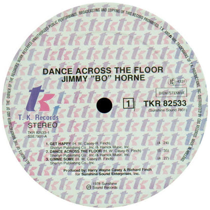 JIMMY "BO" HORNE ‎ - DANCE ACROSS THE FLOOR | VINILO USADO