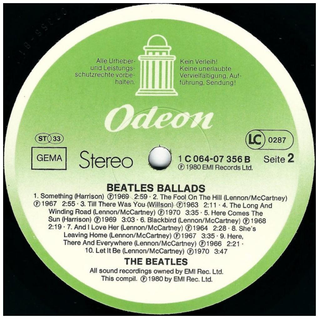 THE BEATLES - BALLADS: 20 ORIGINAL TRACKS | VINILO USADO