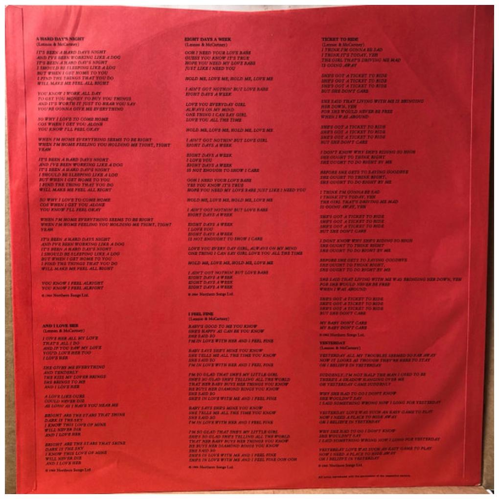 THE BEATLES - 1962-1966 (2LP) (JAPAN EDITION) (THE RED ALBUM) | VINILO USADO