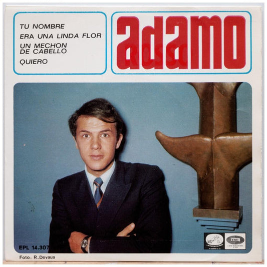 ADAMO - TU NOMBRE/UN MECHON EN RU CABELLO/ERA UNA LINDA FLOR | 7" SINGLE USADO