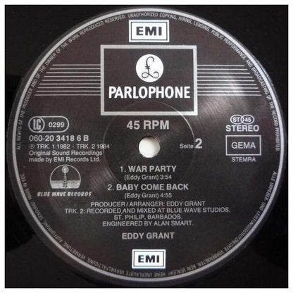 EDDY GRANT - BABY COME BACK | 12" MAXI SINGLE USADO