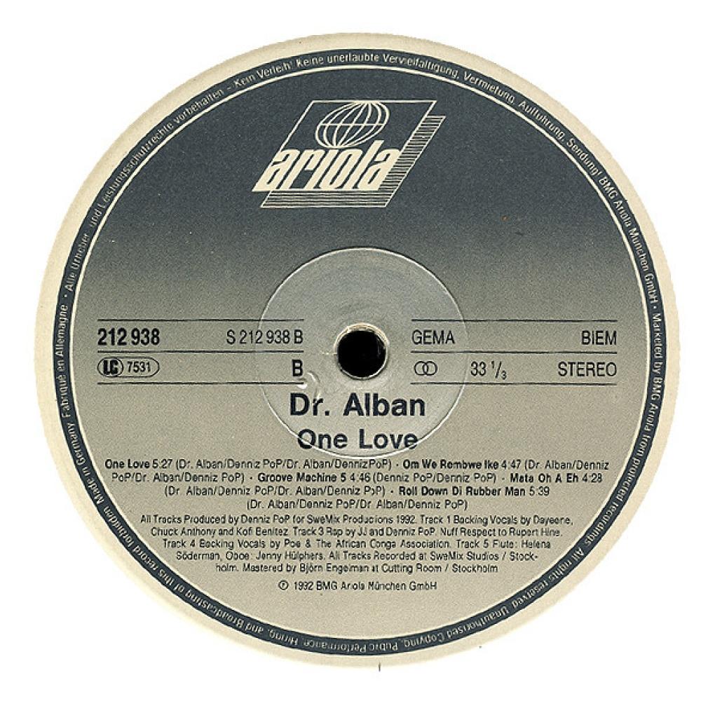 DR. ALBAN - ONE LOVE: THE ALBUM | VINILO USADO