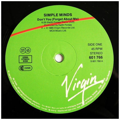SIMPLE MINDS - DON'T YOU (FORGET ABOUT ME) | 12'' MAXI SINGLE USADO