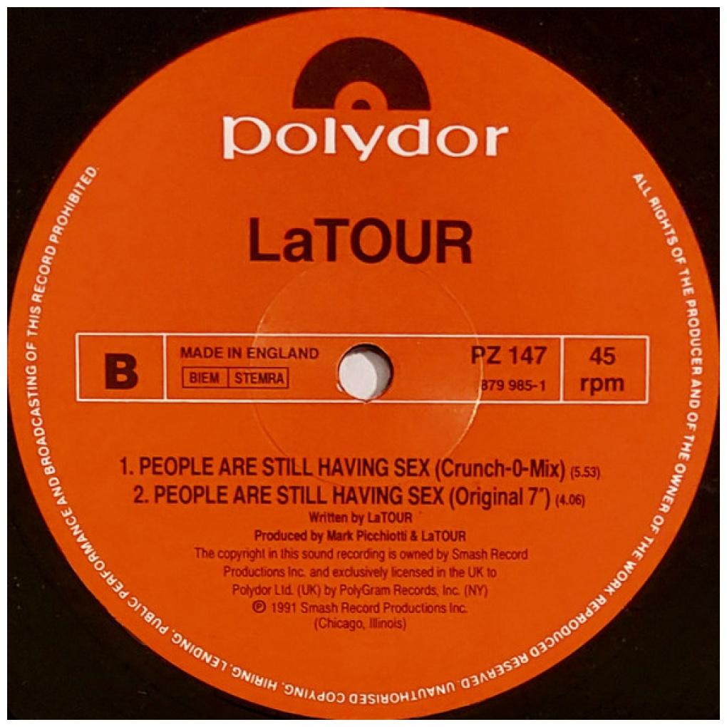 LaTOUR - PEOPLE ARE STILL HAVING SEX | 12'' MAXI SINGLE USADO