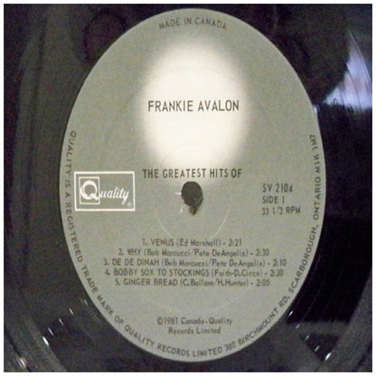 FRANKIE AVALON - GREATEST HITS | VINILO USADO