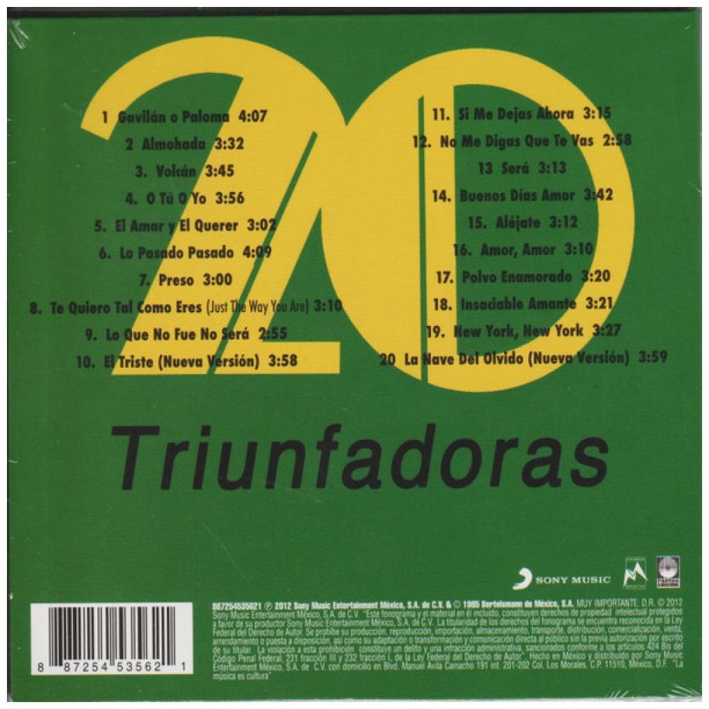 JOSE JOSE - 20 TRIUNFADORAS | CD