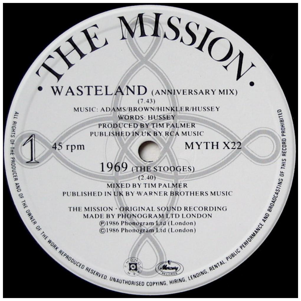 THE MISSION - WASTELAND (ANNIVERSARY MIX) | 12'' MAXI SINGLE USADO