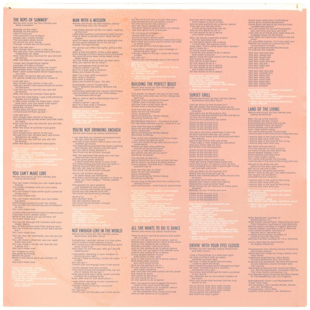 DON HENLEY - BUILDING THE PERFECT BEAST | 7" SINGLE USADO