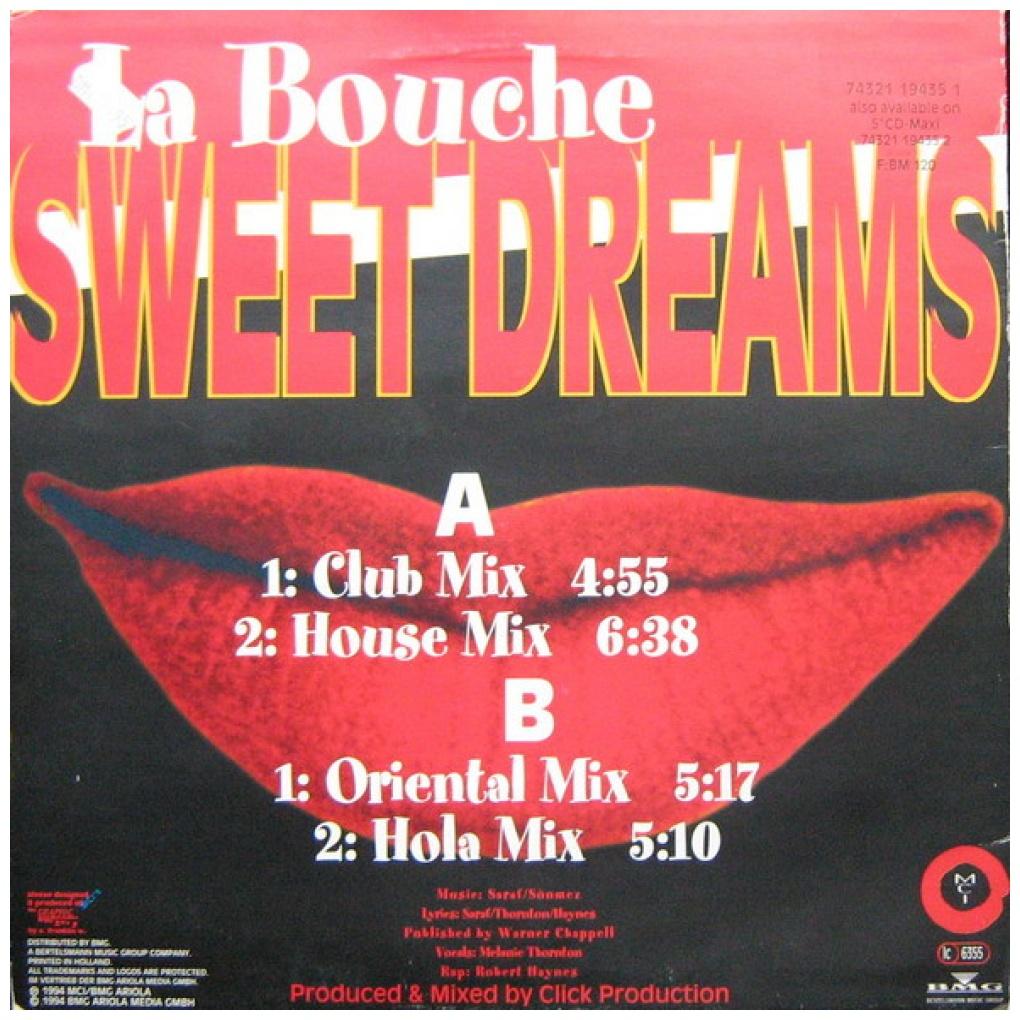 LA BOUCHE - SWEET DREAMS | 12" MAXI SINGLE VINILO USADO
