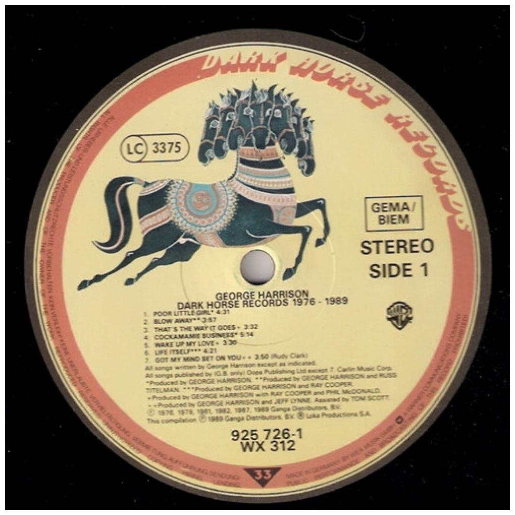 GEORGE HARRISON - BEST OF DARL HORSE 1976-1989 | VINILO USADO