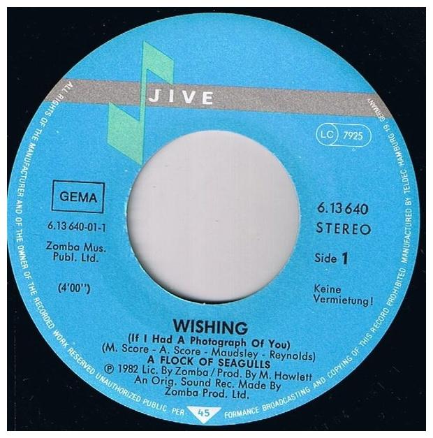 A FLOCK OF SEAGULLS - WISHING | 7   SINGLE VINILO USADO