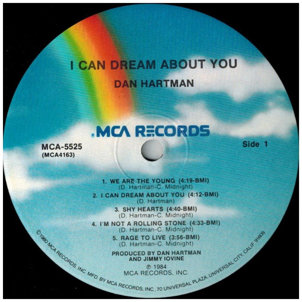 DAN HARTMAN - I CAN DREAM ABOUT YOU (VDE NUEVO/SELLADO) | VINILO USADO