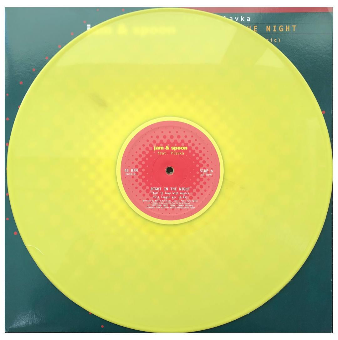JAM & SPOON - RIGHT IN THE NIGHT (YELLOW VINYL) | 12" MAXI SINGLE VINILO