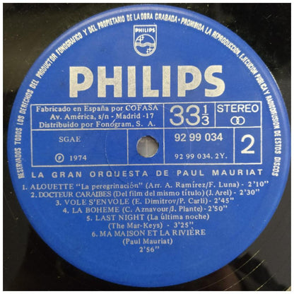 PAUL MAURIAT - LA GRAN ORQUESTA DE PAUL MAURIAT (2LP) | VINILO USADO