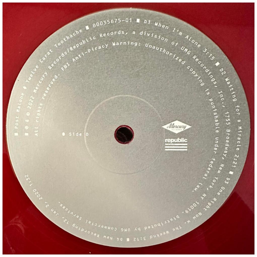 POST MALONE - TWELVE CARAT TOOTHACHE (EXCLUSIVE OPAQUE RED VINYL) | VINILO